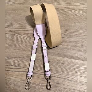 NWOT Michael Kors Chic Beige and Lavender Bag Strap/silver